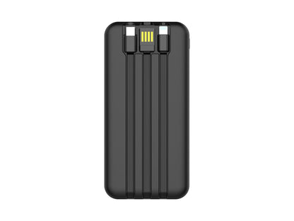 Techancy Power Bank 10000 Mah 22.5w  TF2782, Cabo De Carregamento Type-C+Lightning+ Usb 3in1, Ecrã Digital De Potência